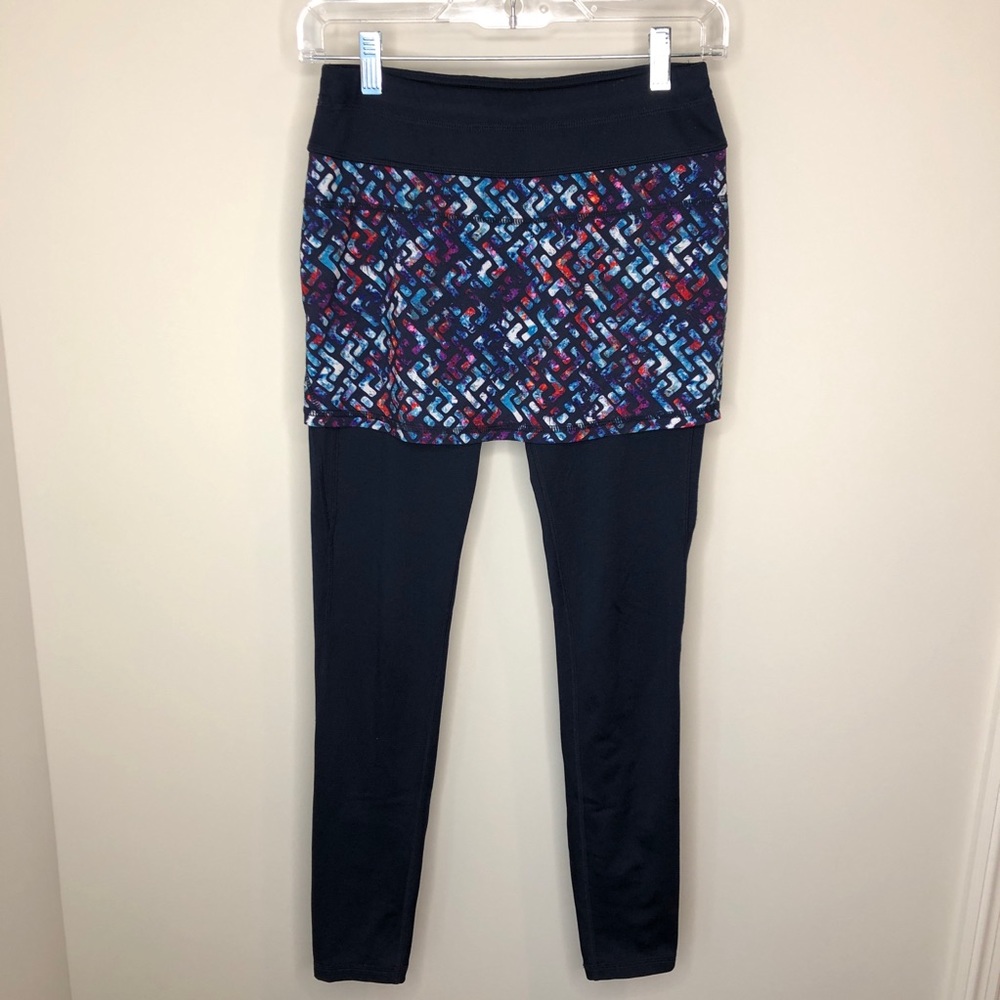 Athleta 2 in 1 skirted leggings navy XS